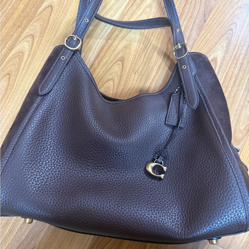 Coach Dark Brown Leather Shoulder Bag